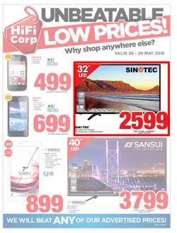 Hifi Corp : Unbeatable Low Prices (26 May - 29 May 2016), page 1