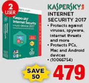 Kaspersky 2 User Internet Security 2017