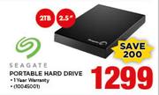 Seagate 2TB 2.5" Portable Hard Drive