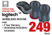 Logitech USB Wireless Mouse M185-Each