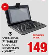 Volkano 7" Tablet Cover & Keyboard