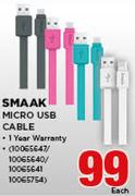 Smaak Micro USB Cable-Each