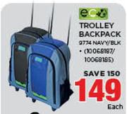 Trolley Backpack 9774 NAVY/BLK-Each