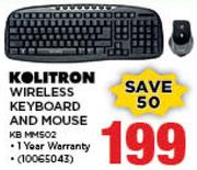 Kolitron Wireless Keyboard & Mouse KB MM502