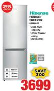 Hisense 299Ltr Fridge/Freezer H299BME