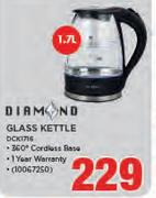 Diamond 1.7Ltr Glass Kettle DCK1716