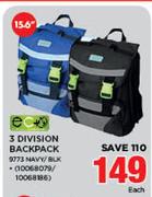 Eco 3 Division Backpack Navy/Blk-Each