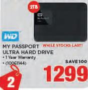 WD My Passport 2TB Ultra Hard Drive