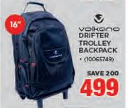 Volkano 16" Drifter Trolley Backpack
