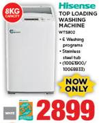 Hisense 8Kg Top Loading Washing Machine WTS802