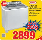 Defy 13Kg Twintub Washing Machine DTT165