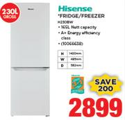 Hisense 230Ltr Fridge/Freezer H230BW