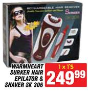 Warmheart Surker Hair Epilator & Shaver SK 306-1x1's