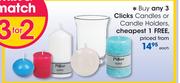 Clicks Candles Or Candle Holders-Each