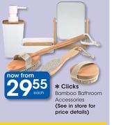 Clicks Bamboo Bathroom Accessories-Each
