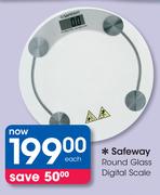 Safeway Round Glass Digital Scale-Each