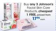 Johnsons Facial Skin care Products-Each