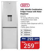 Defy 348Ltr Metallic Combination Fridge/Freezer With Water Dispenser DAC535