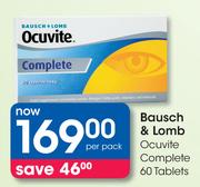 Bausch & Lomb Ocuvite Complete 60 Tablets-Per Pack