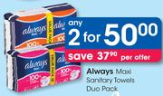Always Maxi Sanitary Towels Duo Pack-For Any 2