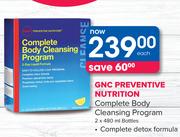GNC Preventive Nutrition Complete Body Cleansing Program 2 x 480 ml Bottles-Each