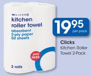 Clicks Kitchen Roller Towel 2 Pack-Per Pack