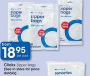 Clicks Zipper Bags-Per Pack