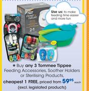 Tommee Tippee Feeding Accessories,Soother Holders Or Sterilising Products-Each