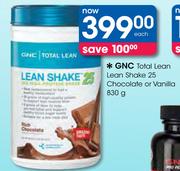GNC Total Lean Lean Shake 25 Chocolate Or Vanilla-830g