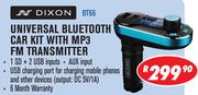 Dixon Universal Bluetooth Car Kit With MP3 FM Transmitter BT66