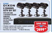 Dixon 8 Channel CCTV DIY Set With DVR & 4 Outdoor Colour Camera, Internet & 36 Cellphone Viewing Cap
