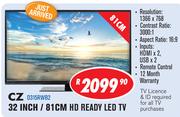 Dixon CZ D315RWB2 32 Inch/81cm HD Ready LED TV 