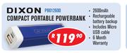 Dixon Compact Portable Powerbank PB012600