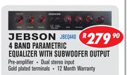 Jebson 4 Band Parametric Equalizer With Subwoofer Output JBEQ440