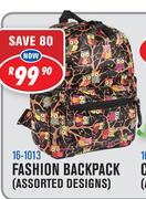 Fashion Backpack In Assorted Designs 16-1013