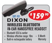 Dixon Wireless Bluetooth In-Ear Handsfree Headset SBT-101