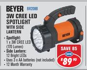Beyer 3W Cree LED Spotlight With Side Lantern BR208B