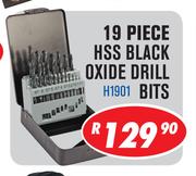 19 Piece HSS Black Oxide Drill Bits H1901