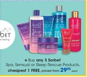 Sorbet Spa, Sensual Or Sleep Rescue Products-Each