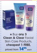 Clean & Clear Facial Skin Care Products-Each