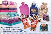Clicks Hot Water Bottles, Throws Or O'My Products-Each