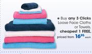 Clicks Loose face Cloths Or Towels-Each