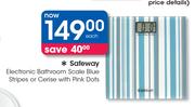 Safeway Electronic Bathroom Scale Blue Stripes Or Cerise With Pink Dots-Each