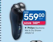 Philips Electronic Wet & Dry Shaver AT620/14-Each