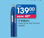 BaByliss Nose & Ear Hair Trimmer E600XE-Each