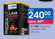 USN Phedra Cut Lava Burn Stick-20 x 5g Per Pack