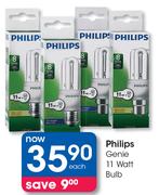 Philips Genie 11 Watt Bulb-Each