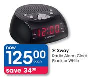 Sway Radio Alarm Clock Black Or White