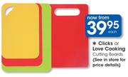 Clicks Or Love Cooking Cutting Boards-Each