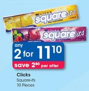Clicks Square-Its 10 Pieces-For 2